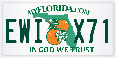 FL license plate EWIX71