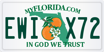 FL license plate EWIX72