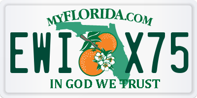 FL license plate EWIX75