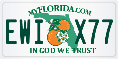 FL license plate EWIX77