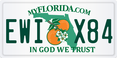 FL license plate EWIX84