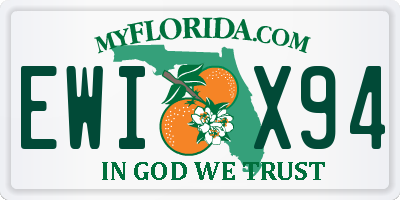 FL license plate EWIX94