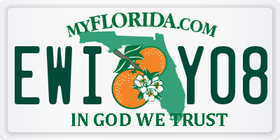 FL license plate EWIY08