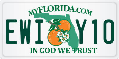 FL license plate EWIY10