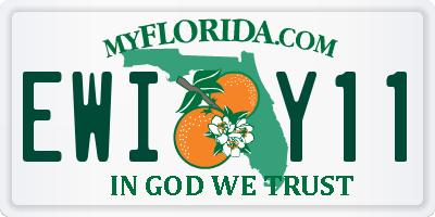 FL license plate EWIY11