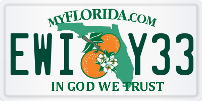 FL license plate EWIY33