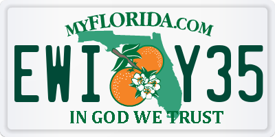 FL license plate EWIY35