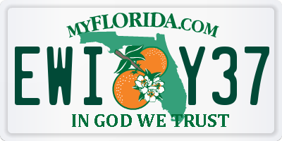 FL license plate EWIY37