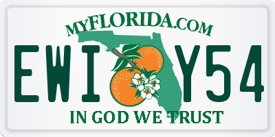 FL license plate EWIY54