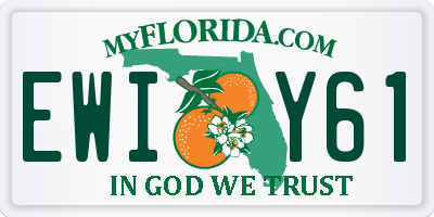 FL license plate EWIY61
