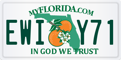 FL license plate EWIY71