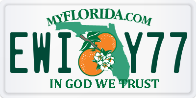 FL license plate EWIY77