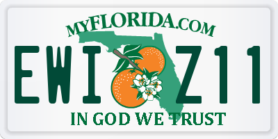 FL license plate EWIZ11