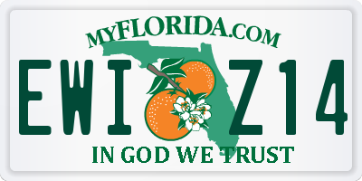 FL license plate EWIZ14
