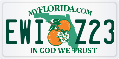 FL license plate EWIZ23