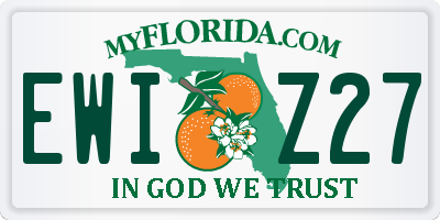 FL license plate EWIZ27
