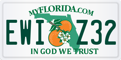 FL license plate EWIZ32