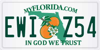 FL license plate EWIZ54