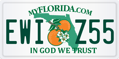FL license plate EWIZ55