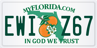 FL license plate EWIZ67