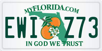 FL license plate EWIZ73