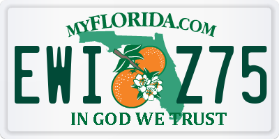 FL license plate EWIZ75