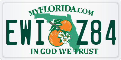 FL license plate EWIZ84