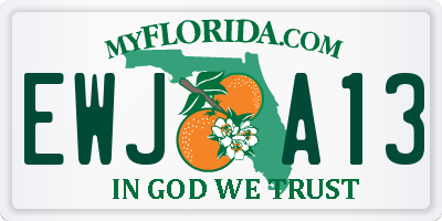 FL license plate EWJA13
