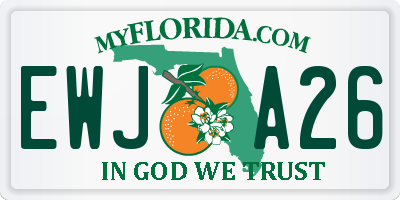 FL license plate EWJA26