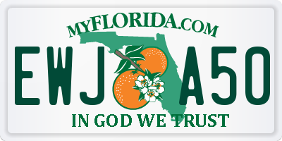 FL license plate EWJA50