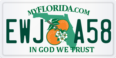 FL license plate EWJA58
