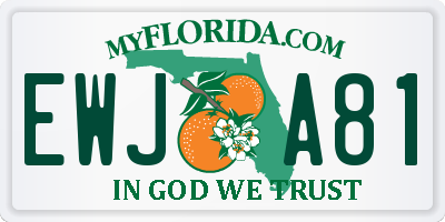 FL license plate EWJA81