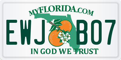 FL license plate EWJB07