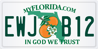 FL license plate EWJB12