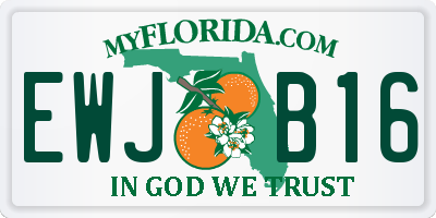 FL license plate EWJB16