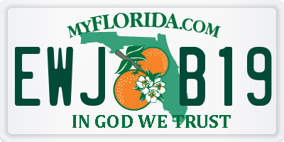 FL license plate EWJB19