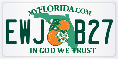 FL license plate EWJB27