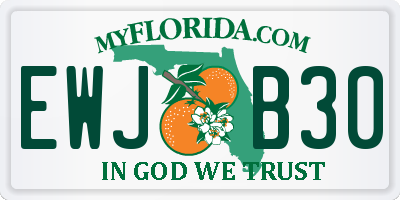 FL license plate EWJB30