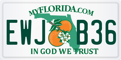 FL license plate EWJB36