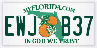 FL license plate EWJB37