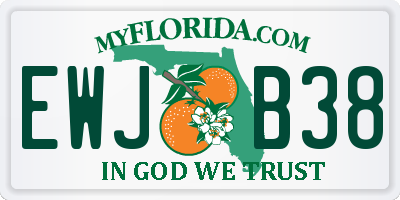 FL license plate EWJB38