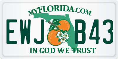 FL license plate EWJB43