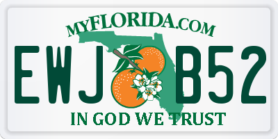 FL license plate EWJB52