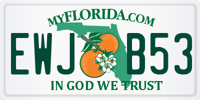 FL license plate EWJB53
