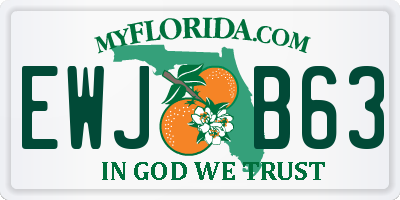 FL license plate EWJB63