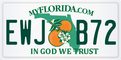 FL license plate EWJB72