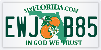 FL license plate EWJB85