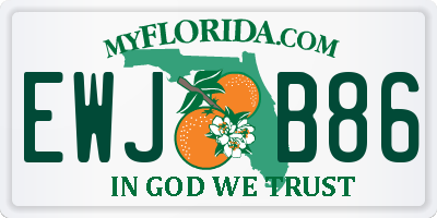 FL license plate EWJB86