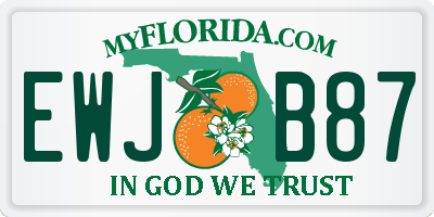 FL license plate EWJB87