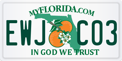 FL license plate EWJC03